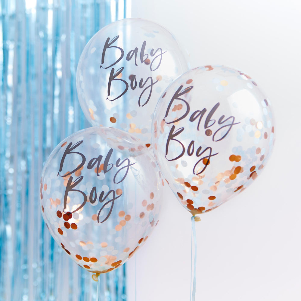 blue baby boy confetti balloons baby shower decor australia