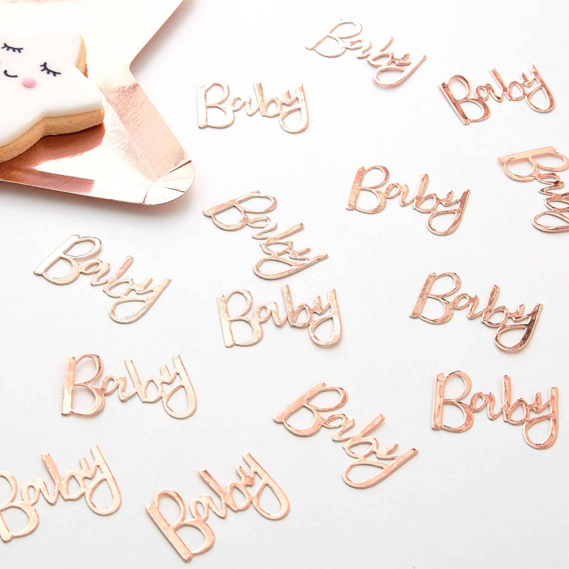 rose gold baby shower confetti metallic table scatter party décor australia