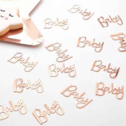 rose gold baby shower confetti metallic table scatter party décor australia