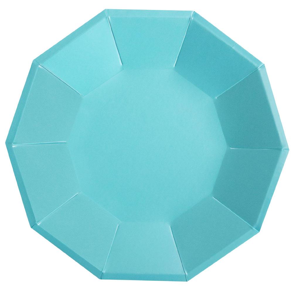Pastel Blue Foil Decagon Dinner Paper Party Plate - party plates and tableware from Party & Pout Australia