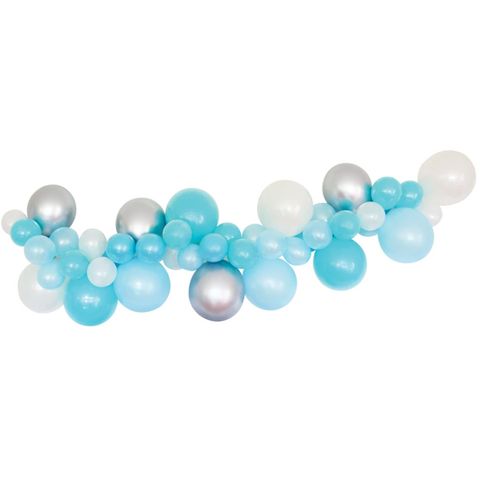Blue & Silver Party Balloon Garland Arch Kit DIY - balloon garlands and arches from Party & Pout Australia