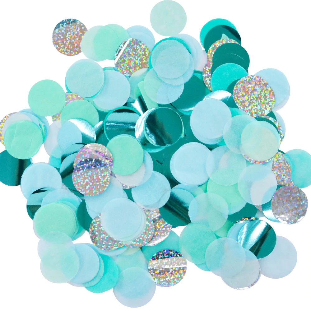 Blue & Mint Green Pastel Paper Party Confetti - party supplies and decorations from Party & Pout Australia