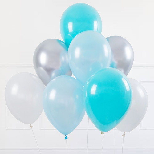 Blue & Silver Balloon Bunch Bouquet - party balloons and balloon decorations from Party & Pout Australia