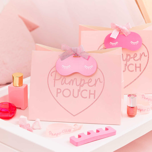 pink pamper pouch party bags 5 pack gift bags australia