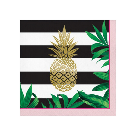 Pineapple & Leaves Paper Party Napkins Serviettes - party napkins and serviettes from Party & Pout Australia