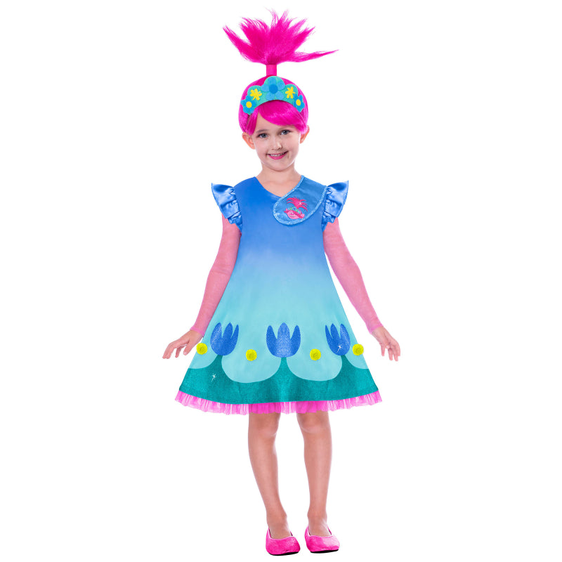Kids Trolls Poppy Costume Size 6-8 Years - party costumes and dress ups from Party & Pout Australia