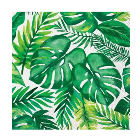 Tropical Leaves Greenery Paper Party Napkins Serviette - party napkins and serviettes from Party & Pout Australia