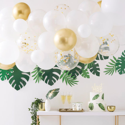 White & Gold DIY Balloon Garland Kit - balloon garlands and arches from Party & Pout Australia