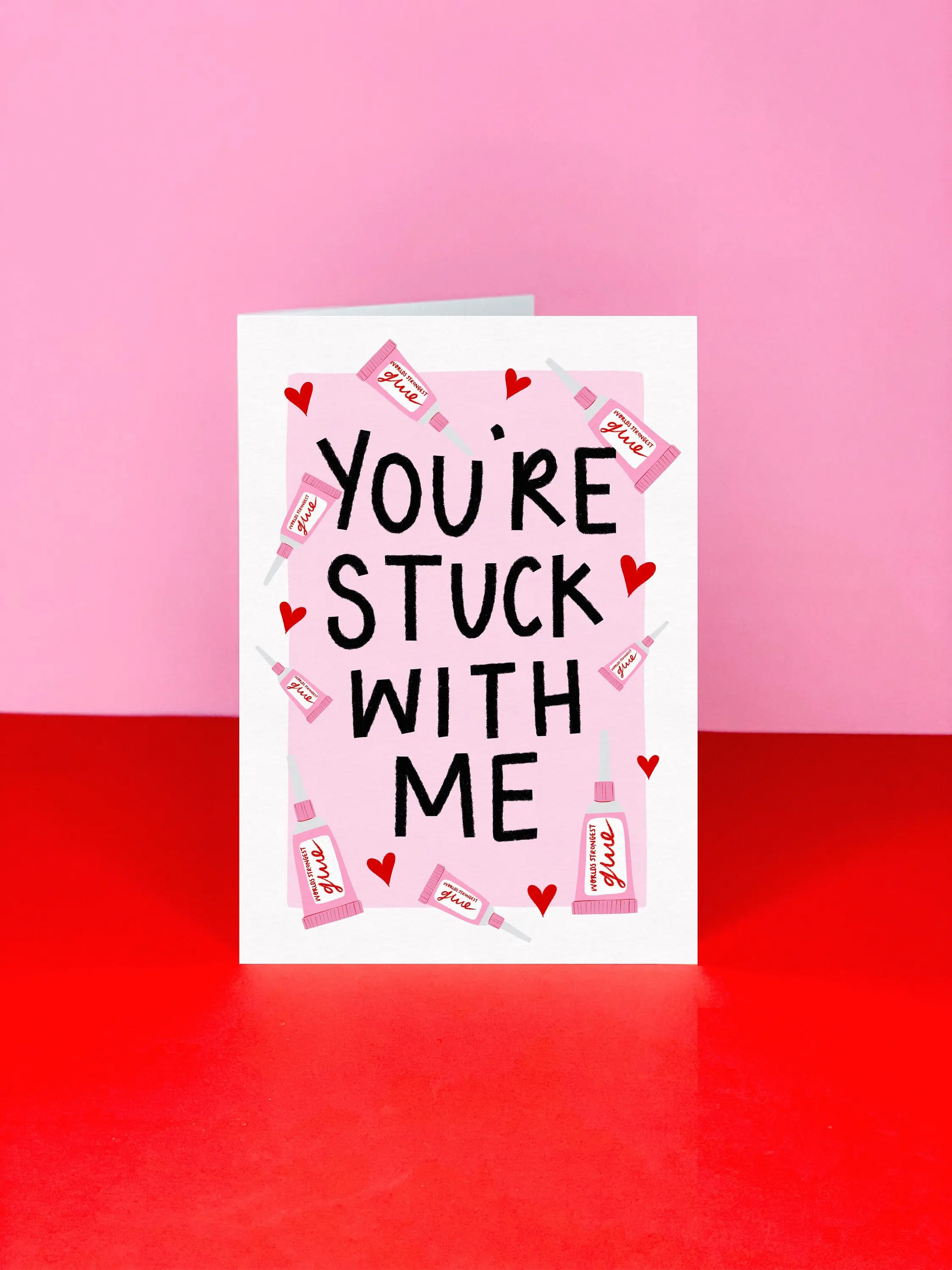 you’re stuck with me greeting card couples valentine card australia