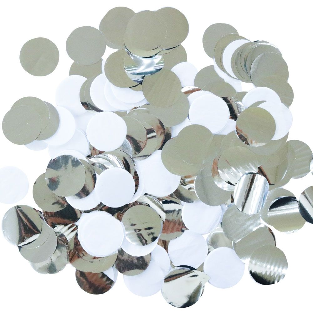 Silver & White Paper Party Confetti - party supplies and decorations from Party & Pout Australia