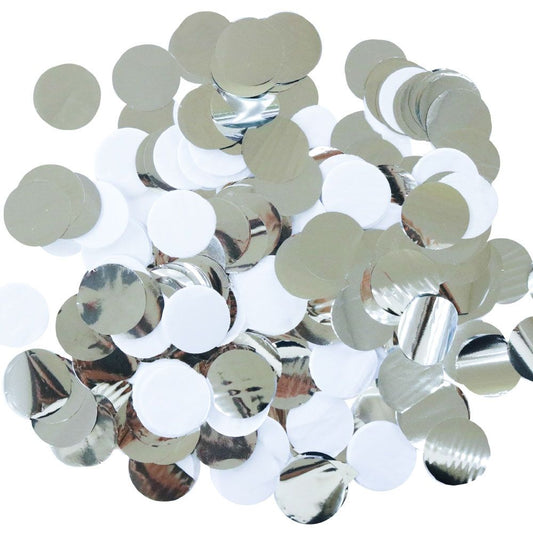Silver & White Paper Party Confetti - party supplies and decorations from Party & Pout Australia