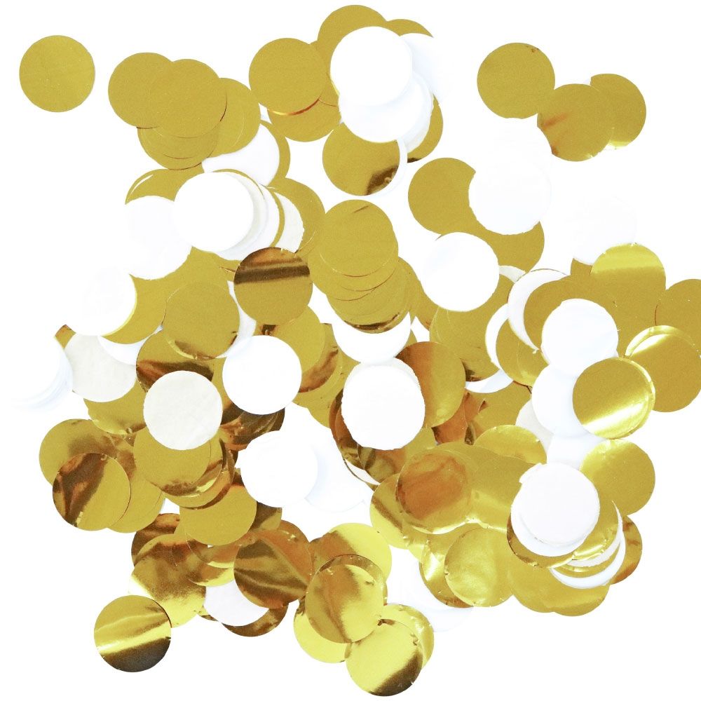 Gold & White Paper Party Confetti - party supplies and decorations from Party & Pout Australia