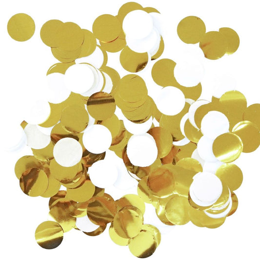 Gold & White Paper Party Confetti - party supplies and decorations from Party & Pout Australia