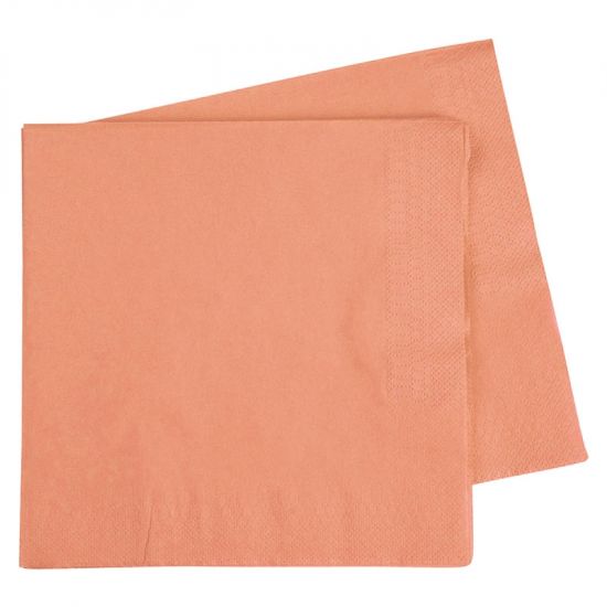 Pastel Orange Peach Large Paper Party Napkin Serviette - party napkins and serviettes from Party & Pout Australia