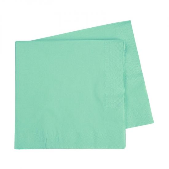 Pastel Mint Green Small Paper Party Lunch Napkin Serviette - party napkins and serviettes from Party & Pout Australia