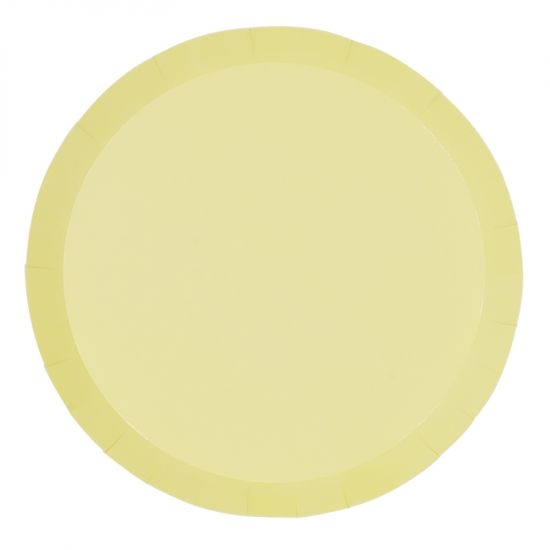 Pastel Yellow Paper Party Dinner Plate Pk 10 - party plates and tableware from Party & Pout Australia