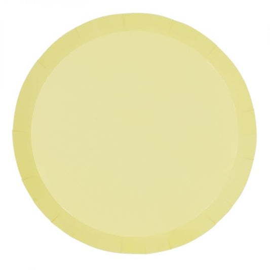 Pastel Yellow Paper Party Dinner Plate Pk 10 - party plates and tableware from Party & Pout Australia