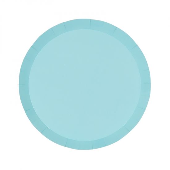 Pastel Blue Paper Party Snack Plate Pk 10 - party plates and tableware from Party & Pout Australia