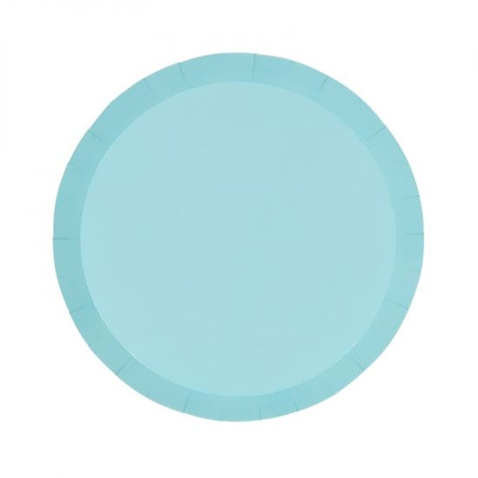 Pastel Blue Paper Party Snack Plate Pk 10 - party plates and tableware from Party & Pout Australia